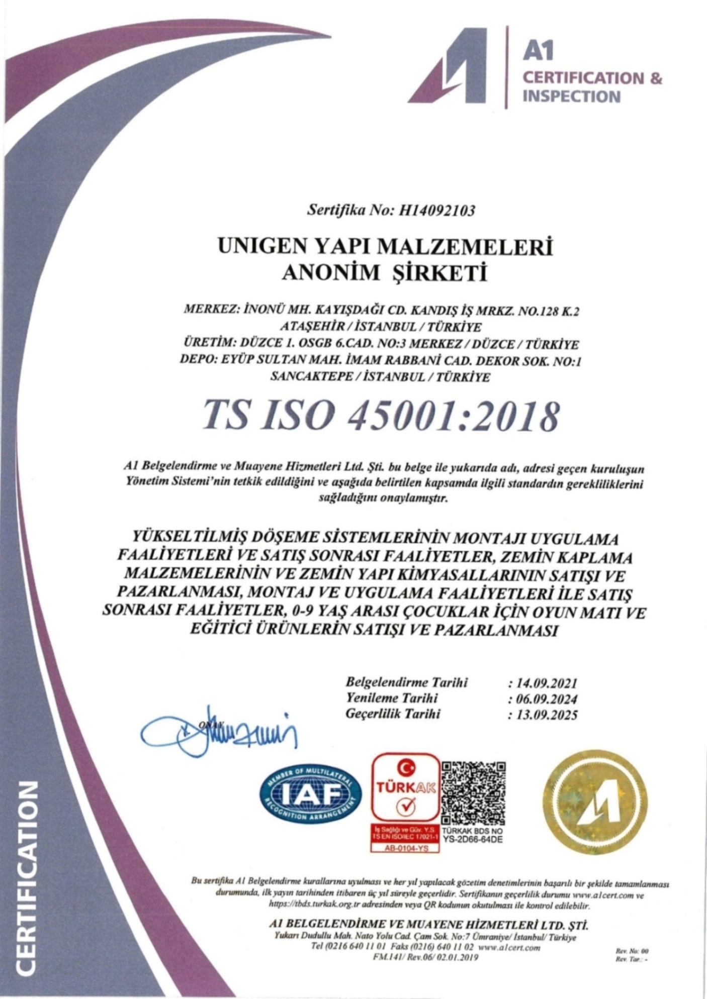 Quality Certificate 2